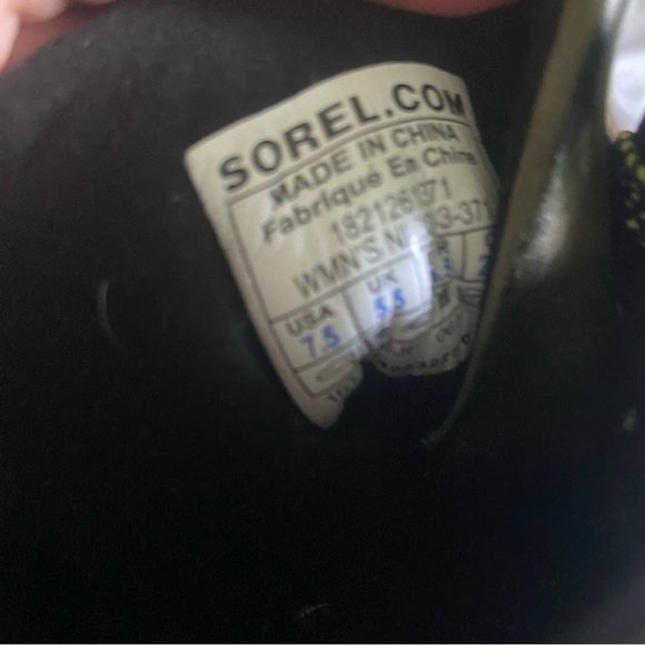 Sorel Lexie Wedge Lace Up Boots Camouflage Sz 7.5 Green/Black - Picture 6 of 6